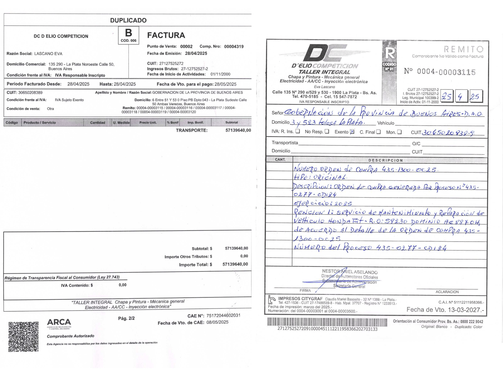 Expedientes de pruebas sobre el caso.