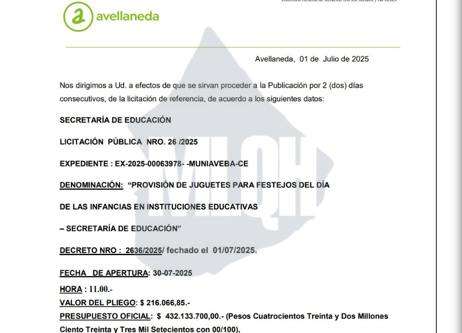El monto asignado roza los 432 millones de pesos.