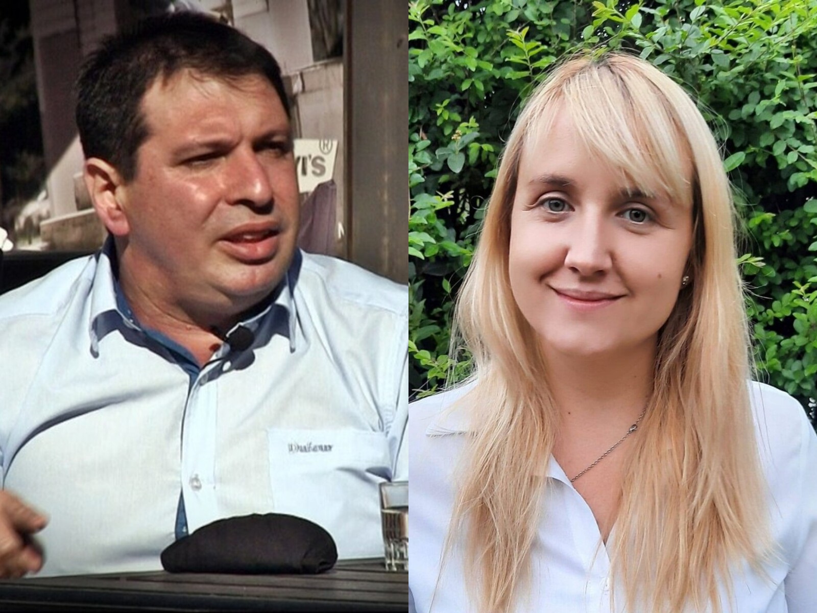 Leonardo Coppola, hoy empleado en CABA, y "la candidata" Gisele Agostinelli.