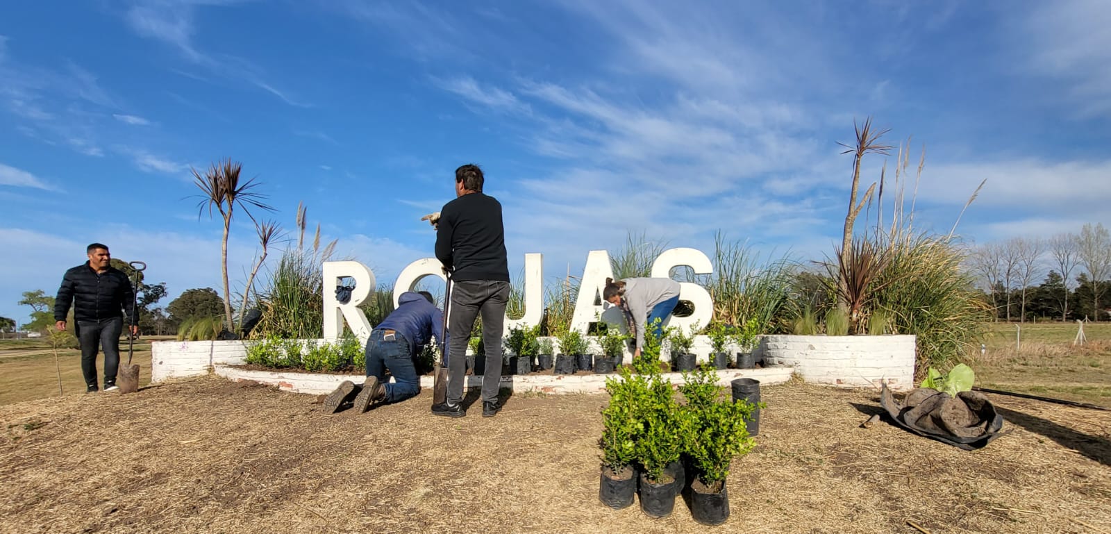 Trabajo en uno de los accesos.