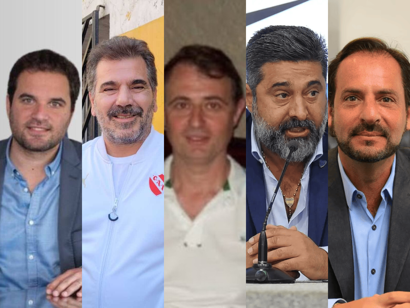 El concejal Leandro Goroyesky (Escobar), el diputado Cristian Ritondo, Fabio Fernández (Grupo Champagne), el empresario Daniel Angelici y el intendente Ariel Sujarchuk.