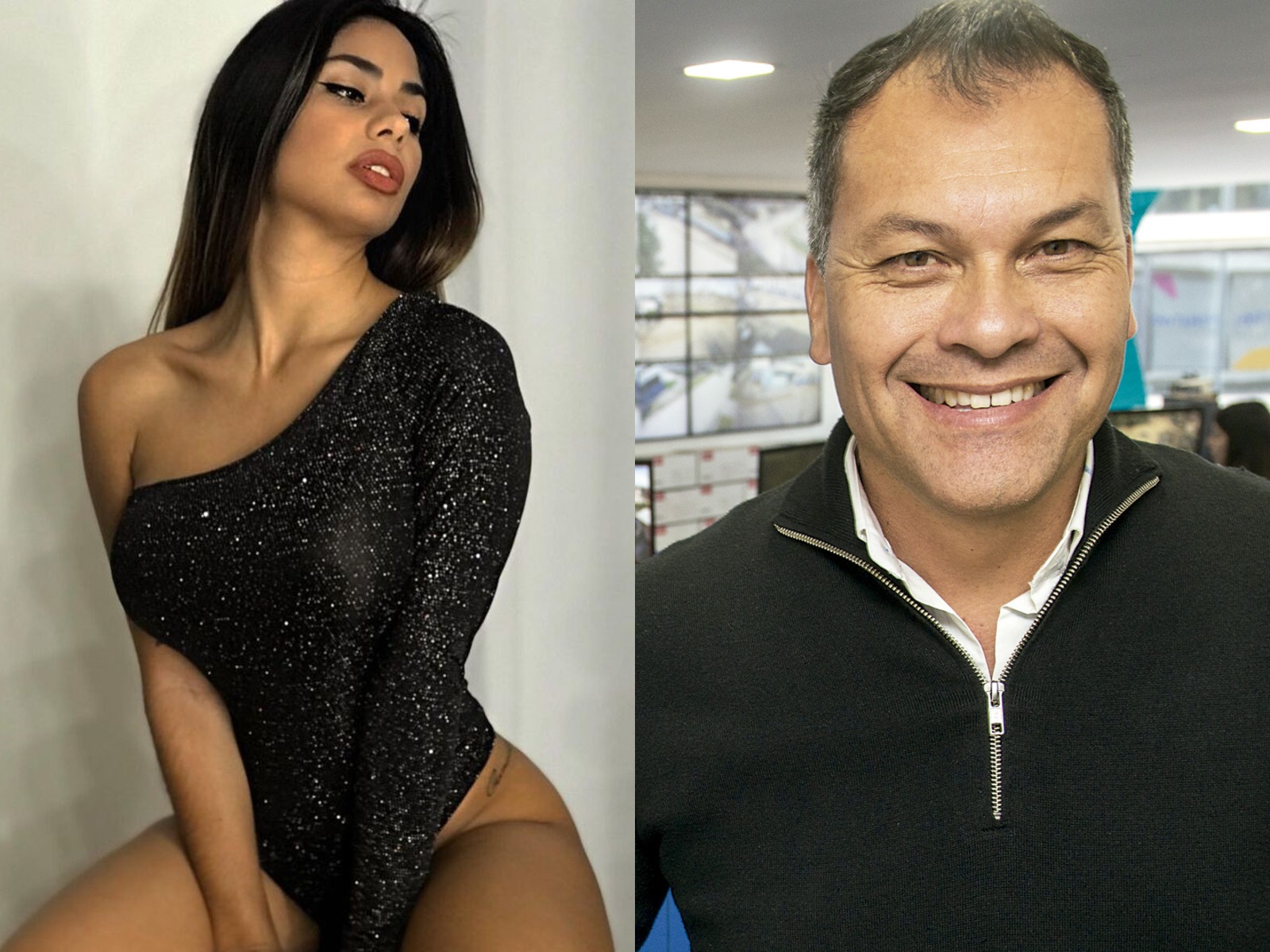 La ex Gran Hermano, Daniela Celis, y el ex intendente de Moreno (provincia de Buenos Aires), Walter Festa.