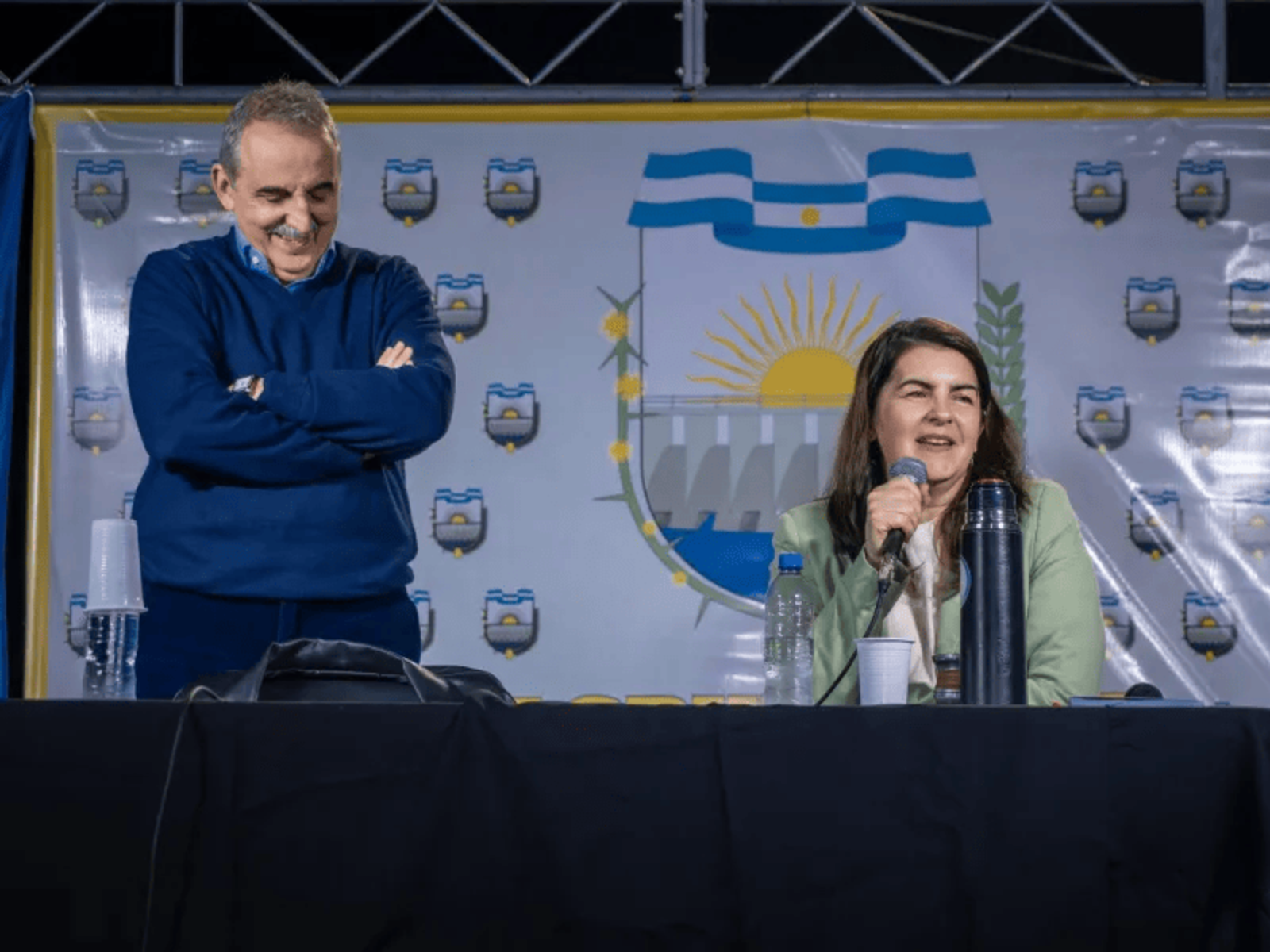 El dirigente peronista Guillermo Moreno y la intendente de Moreno, Mariel Fernández.