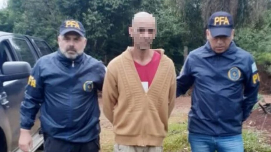 Daniel Celso Núñez fue capturado en la selva misionera por personal de la Policía Federal.