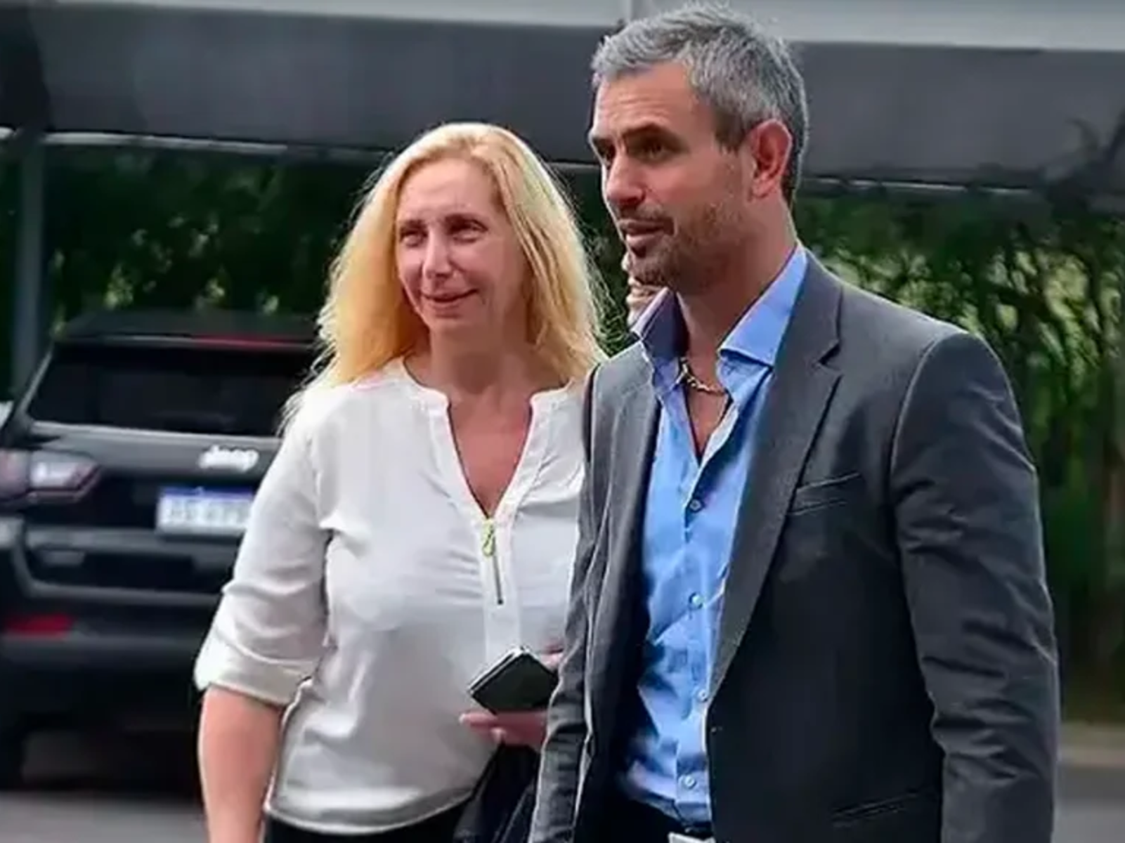 La secretaria general de Presidencia, Karina Milei, y el titular de Diputados, Martín Menem.