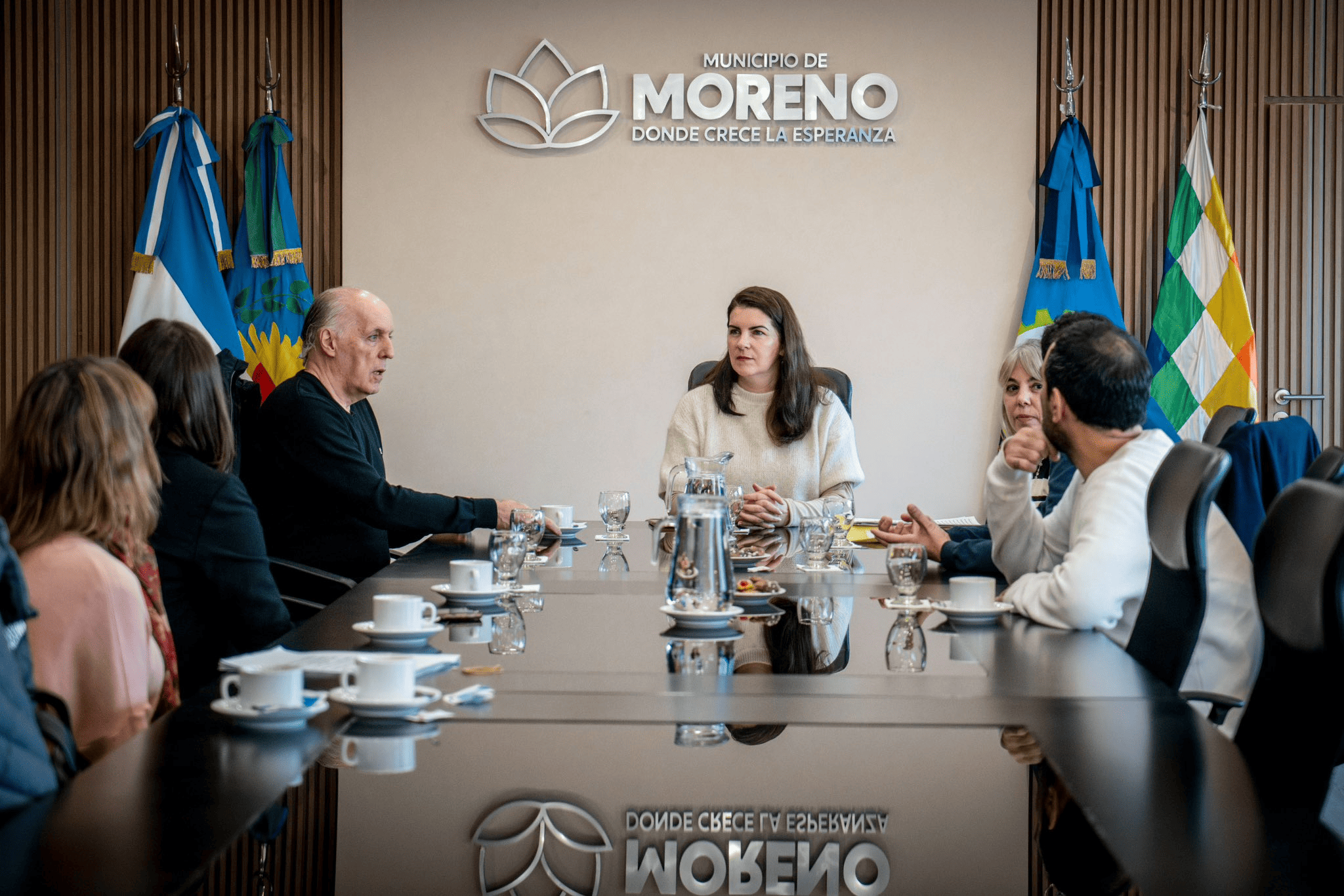 La intendente de Moreno, Mariel Fernández.