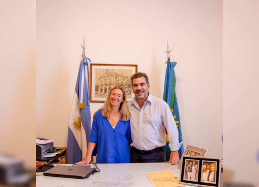 Evangelina Cabral junto a Cristian Ritondo