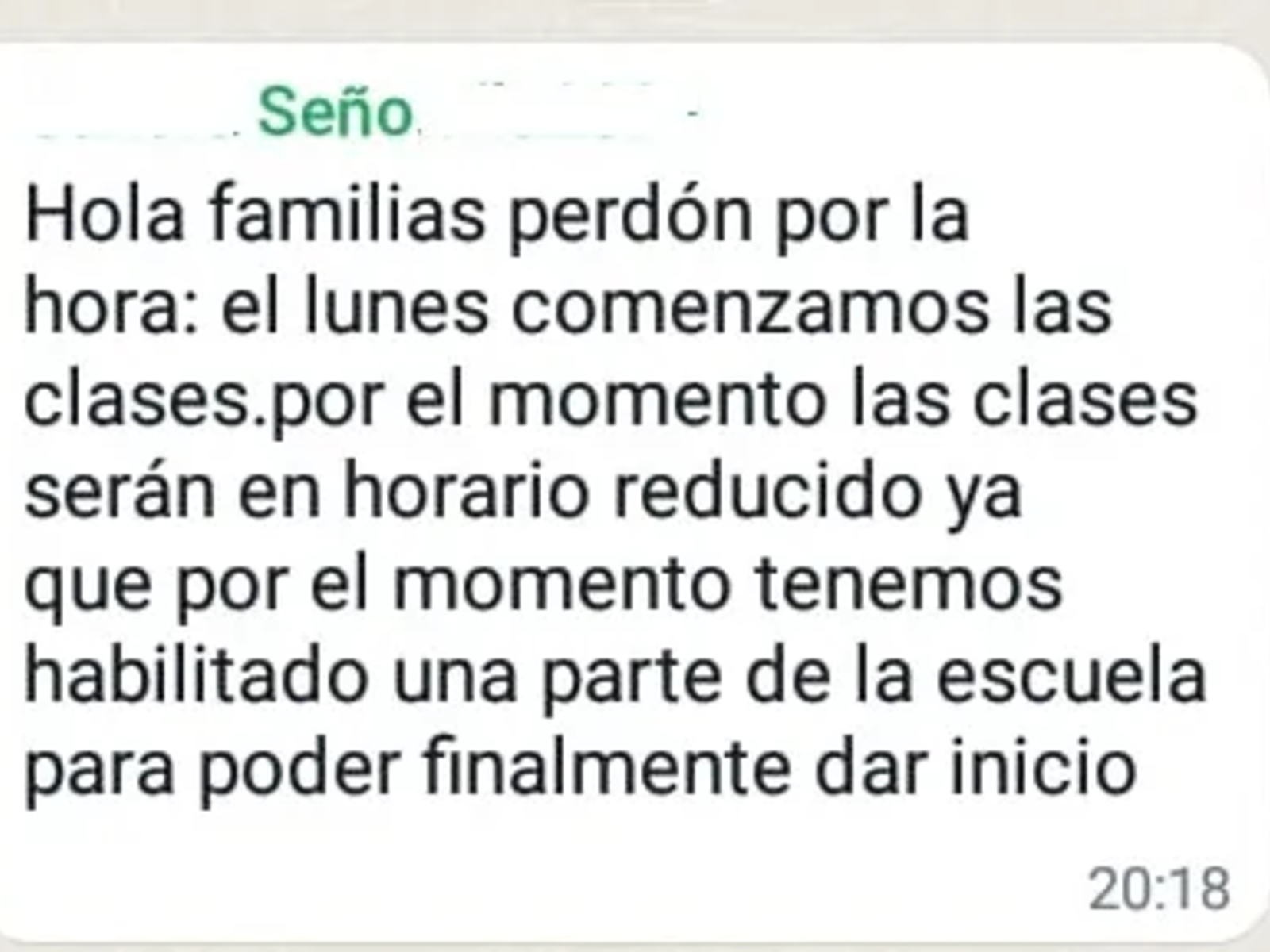 Chat filtrado de un grupo de WhatsApp del colegio de Moreno.