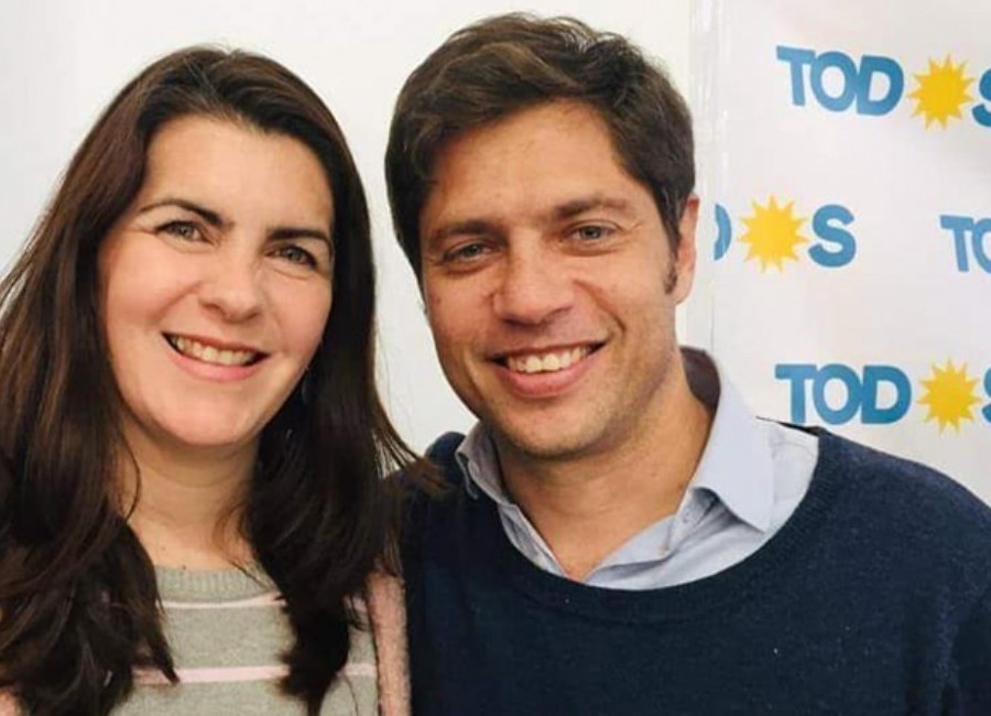 La intendente de Moreno, Mariel Fernández, y el gobernador bonaerense Axel Kicillof.