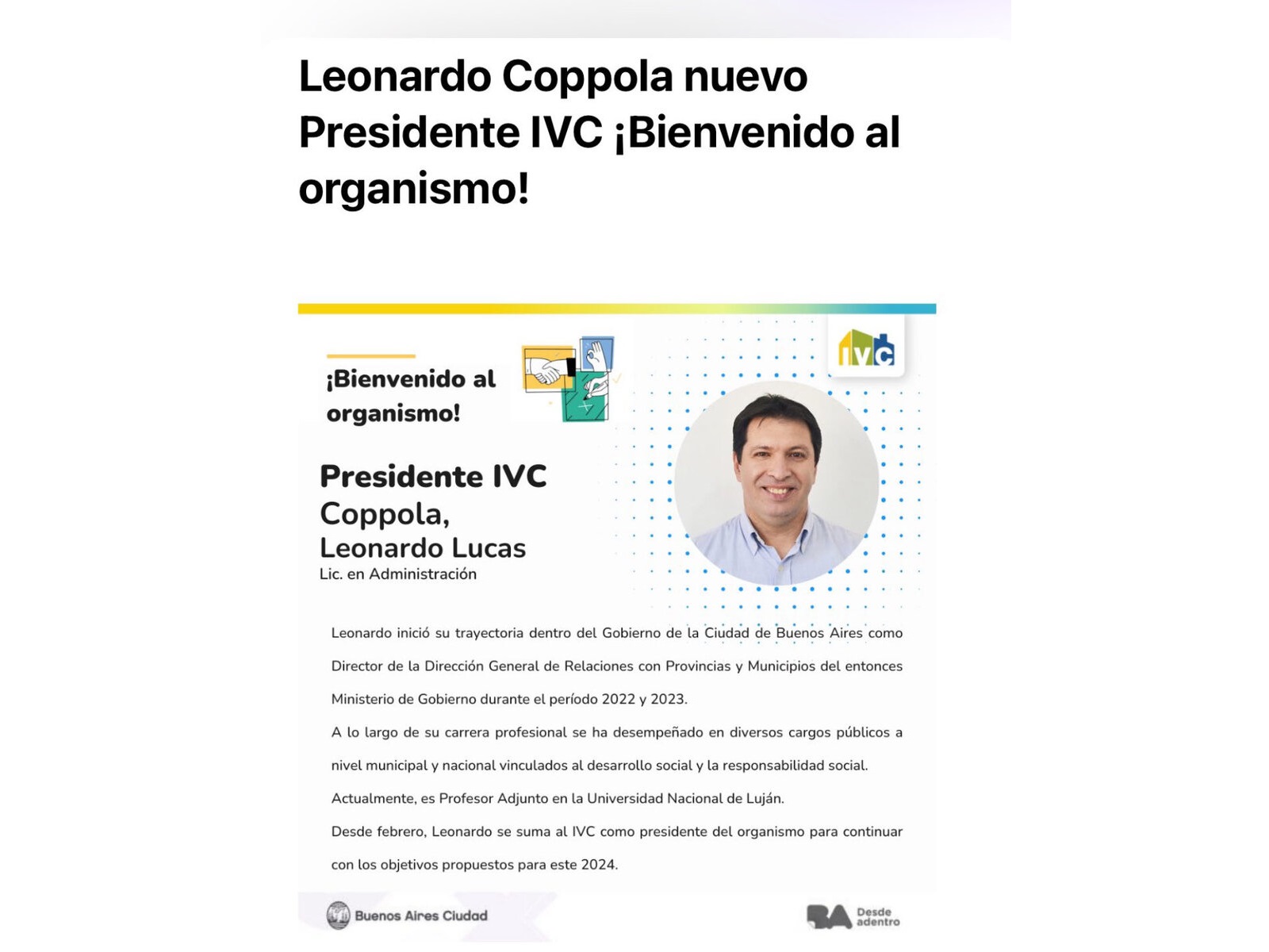 CV de Leonardo Coppola.