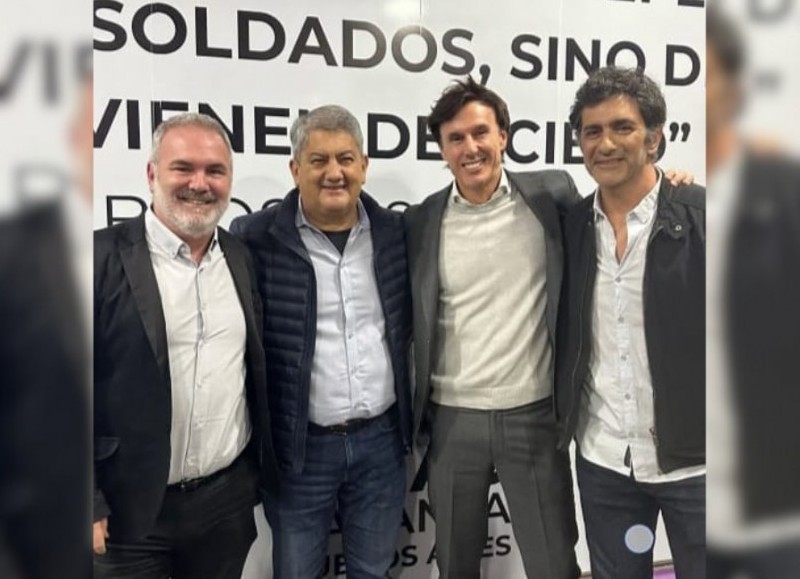 Sebastián Pascual junto al Nene Vera y Roberto García Moritán.