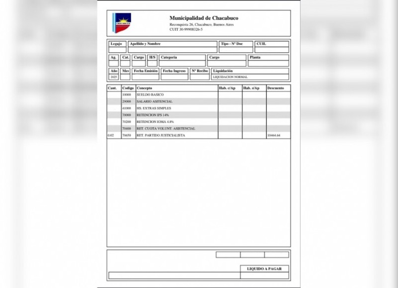 Evidencia documentada.