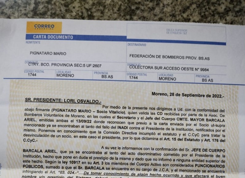 Continúa la investigación hasta saber el trasfondo de lo que ocurre en la Municipalidad de Moreno y en Bomberos Voluntarios.