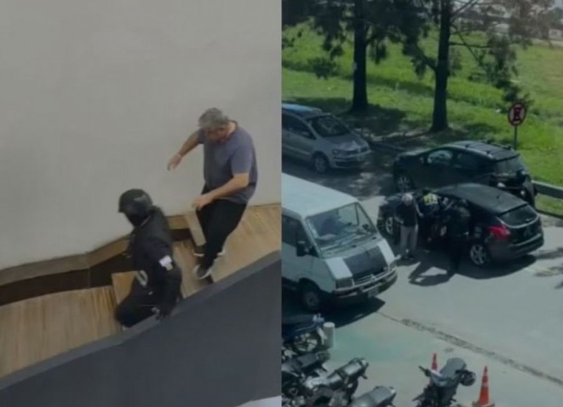 La policía montó un amplio operativo en la zona y los ladrones son intensamente buscados.