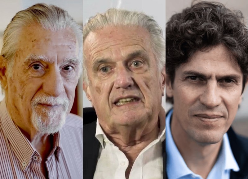 Los dirigentes radicales Federico Storani, Juan Manuel Casella y Martín Lousteau.