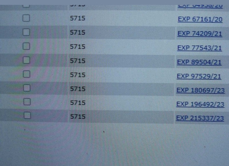 Los expedientes registrados.