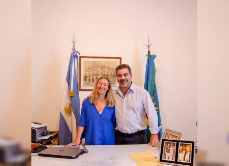 Evangelina Cabral junto a Cristian Ritondo