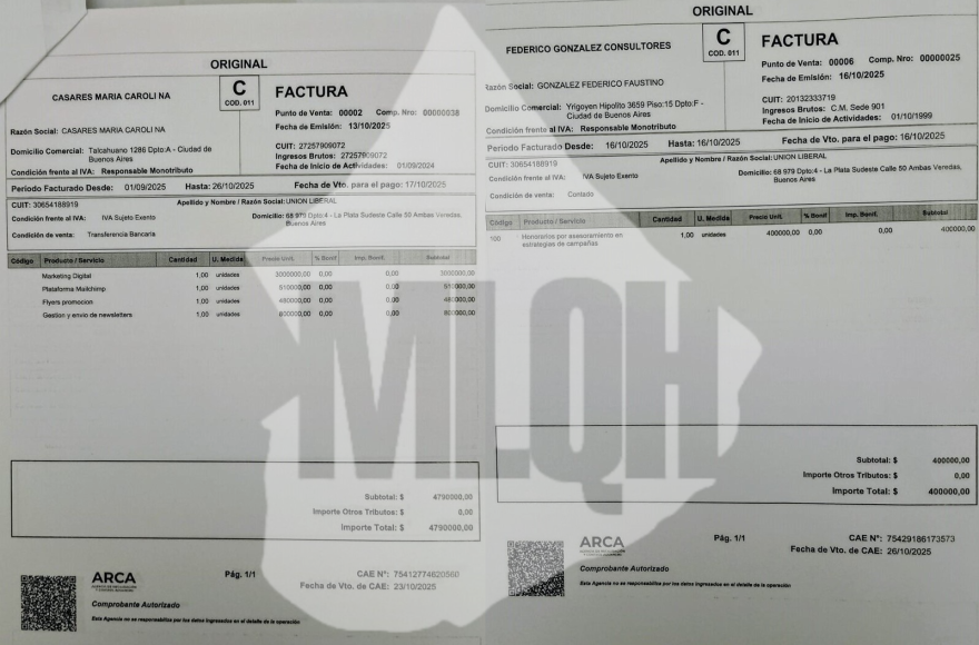 Facturación. (Foto: Moreno es lo que hay)