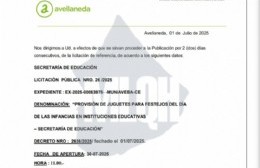 Avellaneda licita juguetes sin informar cantidades ni destinos concretos