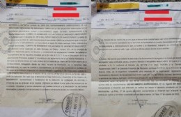 Carta documento con el que intentan intimar a un vecino de Moreno.