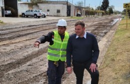 Bouvier supervisó el comienzo de la pavimentación de la Avenida Diego Trillo