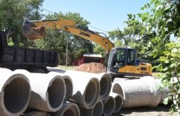 Merlo: avanza la obra del Arroyo Torres