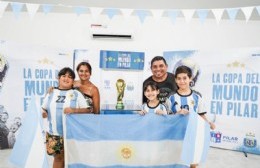 En Pilar se vive el fútbol: continúa la recorrida con la Copa del Mundo