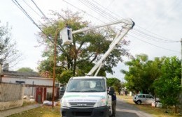 En José C. Paz continúan colocando las nuevas luminarias