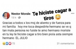 "Moriste en tu ley": el mensaje que publicó en redes el hermano del hombre que fue abatido durante un tiroteo