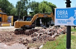 San Miguel: avanzan las 25 nuevas obras de pavimentación